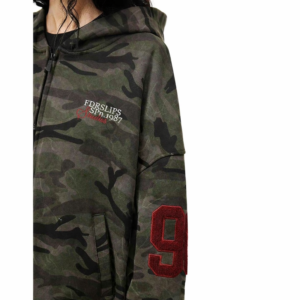 Unisex Camo Zip-Up Hoodie