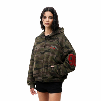 Unisex Camo Zip-Up Hoodie